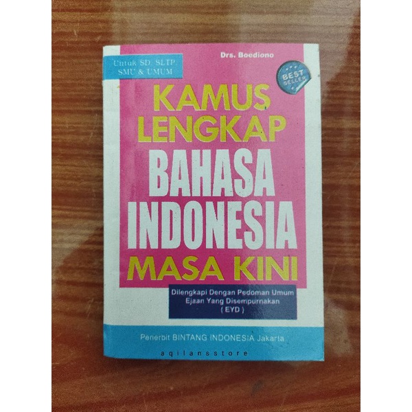 

Kamus Lengkap Bahasa Indonesia Ukuran Saku Untuk SD, SMP, SMA dan Umum