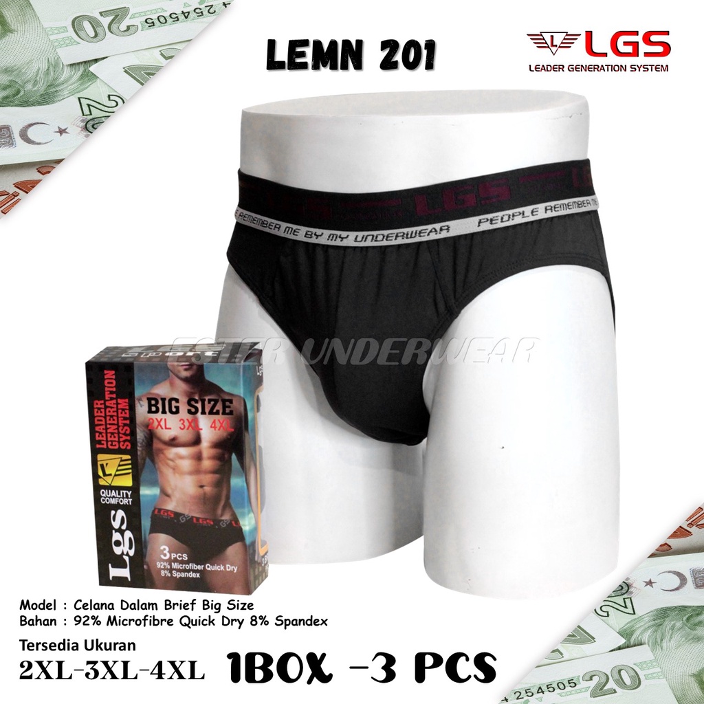 Celana Dalam Pria LGS 201 ISI 3PS|BRIEF LGS BIG SIZE