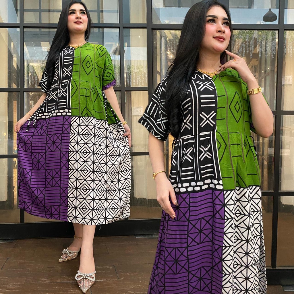 DRESSS CHIBI ROMAWII branded kancing rayon daster arab rayon