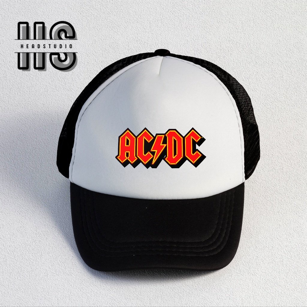 ACDC | Trucker Hat Best Seller | Topi Pria | Topi | Trucker | Topi Band | Baseball | Band | Topi Jaring | Topi Sablon | Head Studio