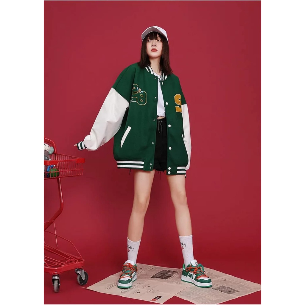 Sjf - Jaket Baseball Varsity 20XX - Jaket Varsity Baseball - Jaket Varsity Tebal - Varsity Jacket Wanita Terbaru Oversize - Varsity jaket pria wanita (M-XXL)