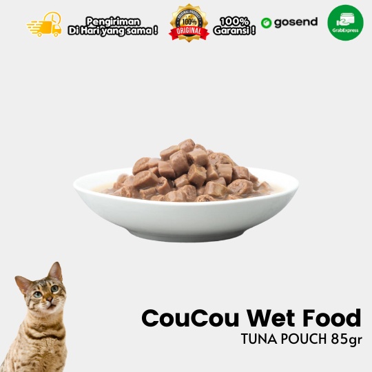 Wet Cat Food COUCOU Pouch All Life Stages Rasa TUNA Makanan Basah Kucing 85 gr