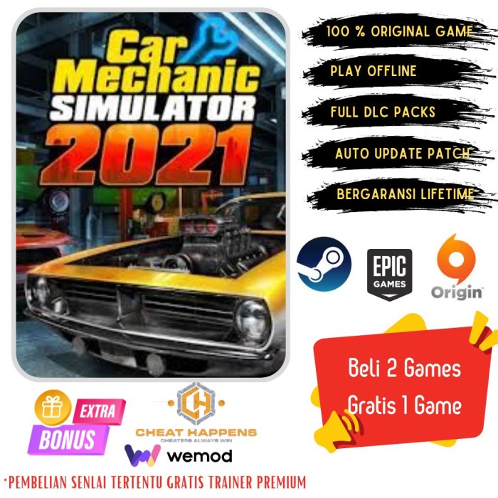 Jual CAR MECHANIC SIMULATOR 2022 Game PC Original Offline Only DVD