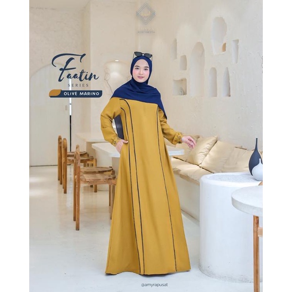 TERBARU  DRESS SET PASHMINA FAATIN BY AMYRA