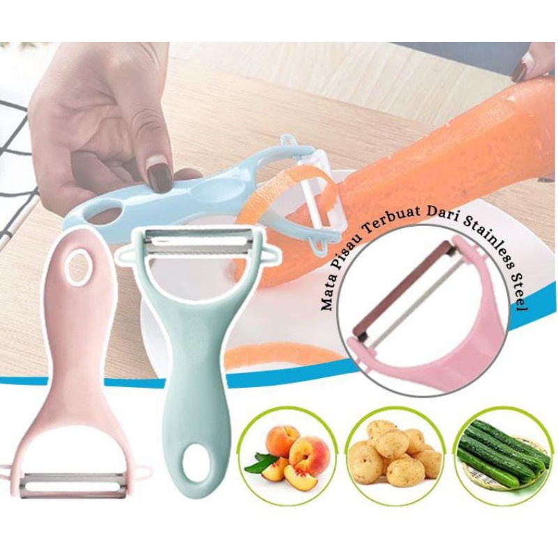 ALAT PISAU PENGUPAS KULIT BUAH SAYURAN WARTEL KENTANG APEL / PEELER KNIFE