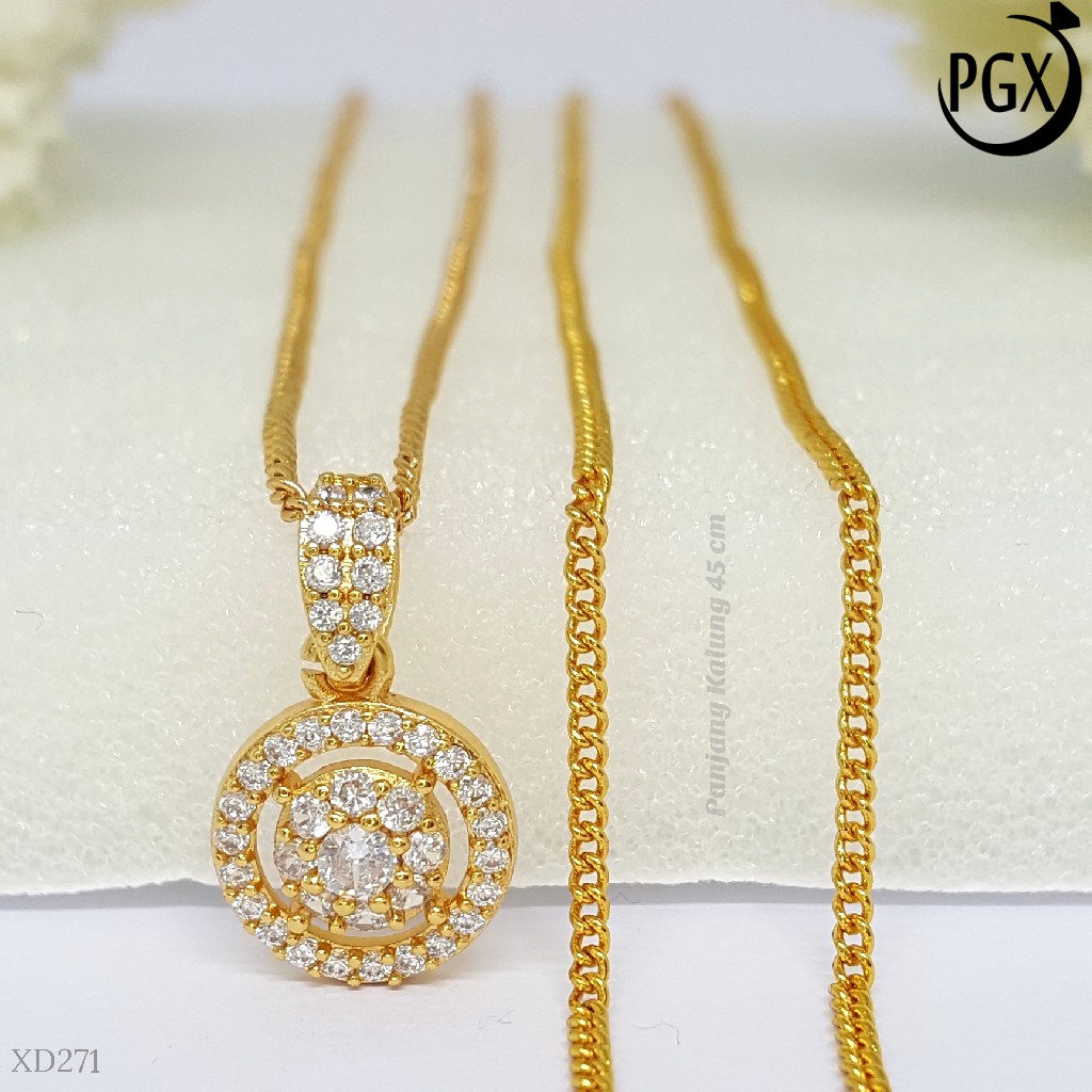 PGX Kalung Wanita Xuping Aksesoris Fashion Perhiasan Lapis Emas XD271