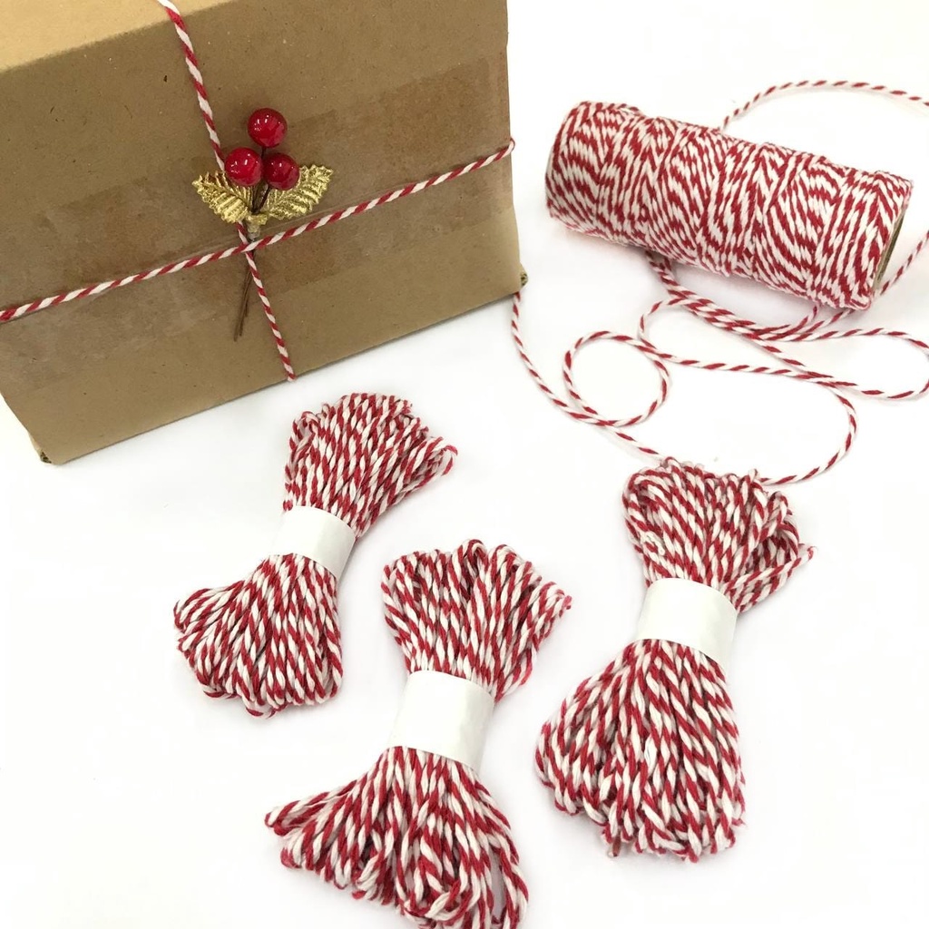 

10 METER - TALI RAMI BENANG MERAH / TALI KRAFT MURAH / TALI PACKAGING CRAFT / GIFT WRAPPING