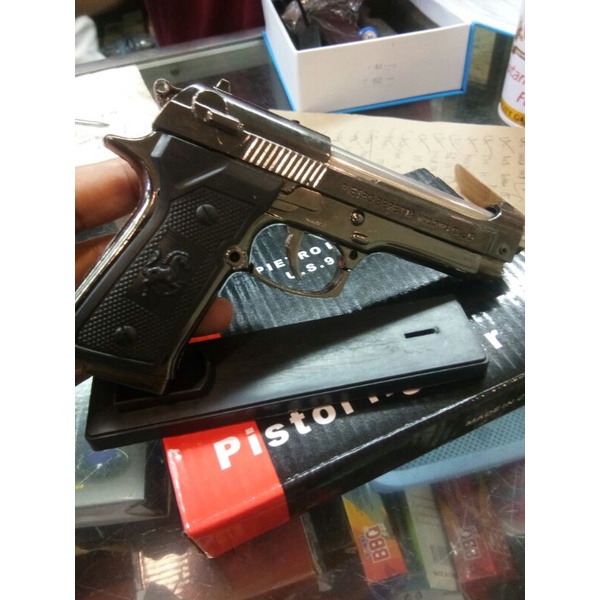 Korek Api Pistol Bareta M9 bisa kokang free sarung Murah