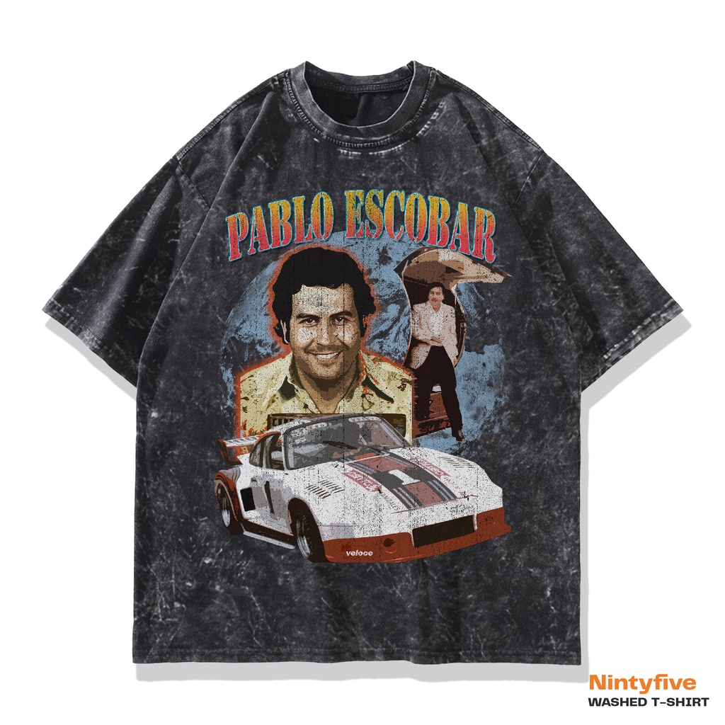 Jual T Shirt Pablo Escobar Vintage Oversize Washed Washing Shopee Indonesia