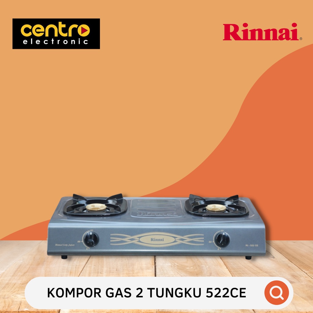 RINNAI KOMPOR GAS 2 TUNGKU 522CE / 522 CE MURAH