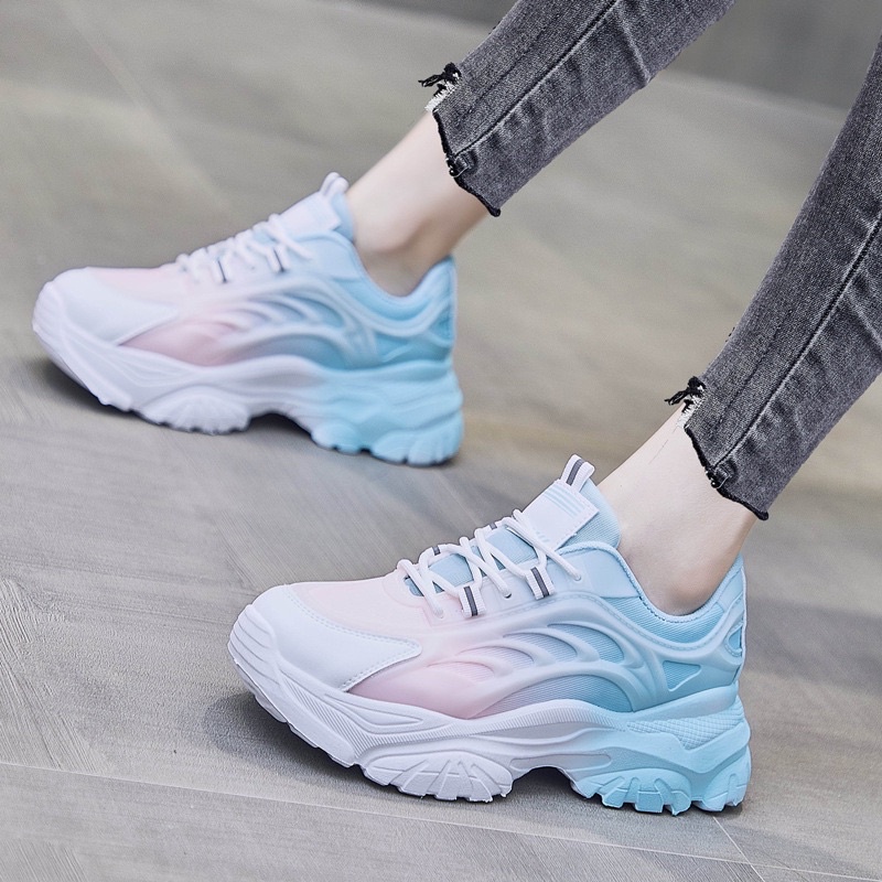 (FREE KAOS KAKI &amp; BOX) SN004 SEPATU SNEAKERS WANITA IMPORT KOREA FASHION