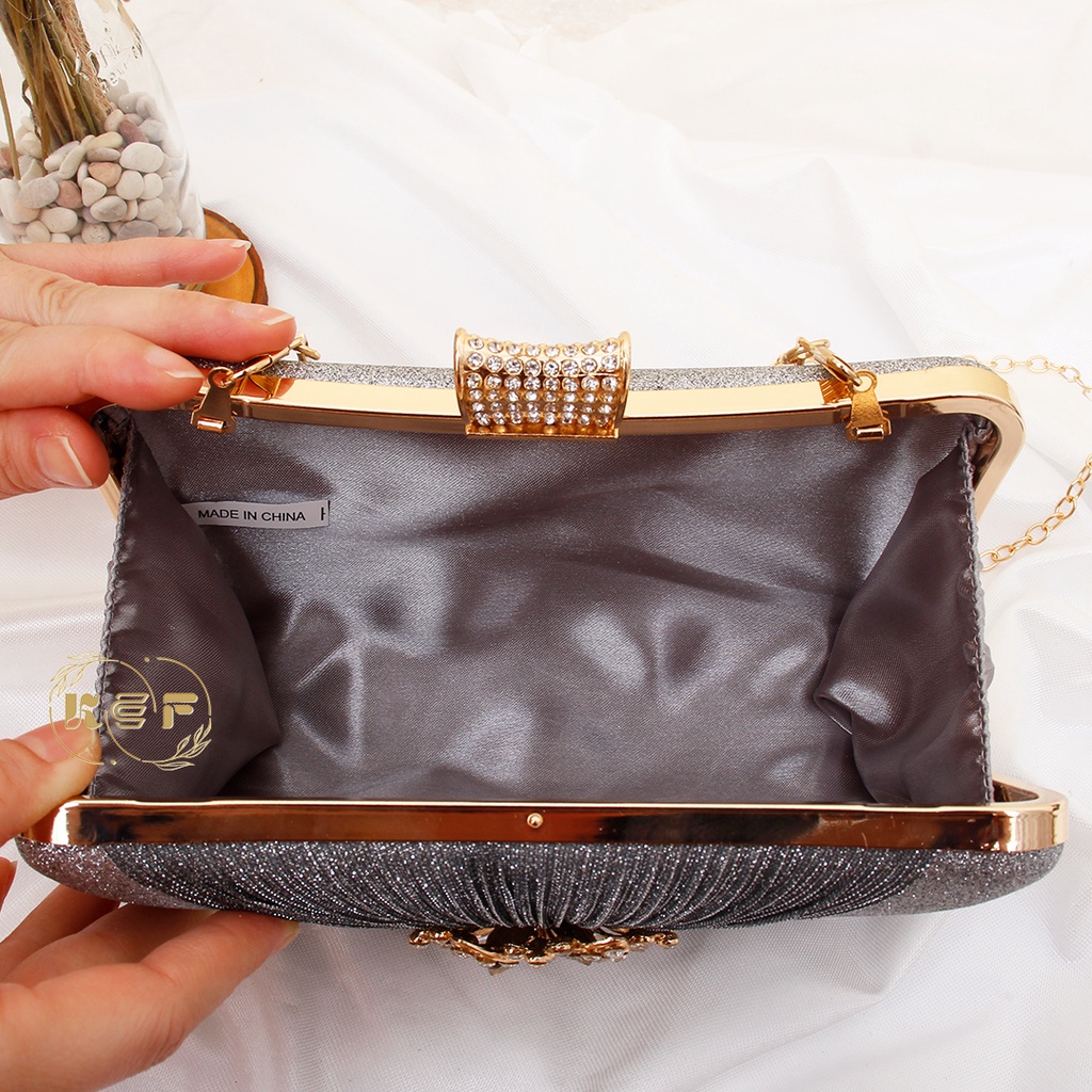 KEF Tas PESTA Wanita  DaEun 1004/ CLUTCH Import / HandBag SlingBag Kondangan 1004