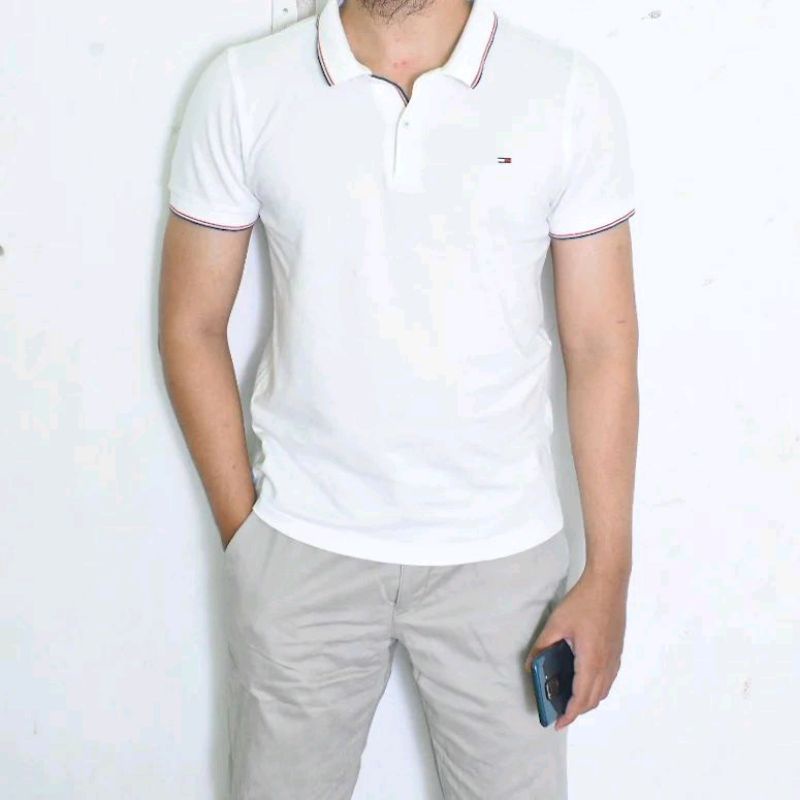 kaos polo tommy hilfiger second kaos kerah 938393