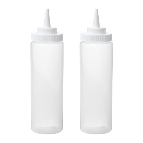 IKEA GRILLTIDER Botol Kecap Saos Plastik/Transparan | 330ml Isi 2