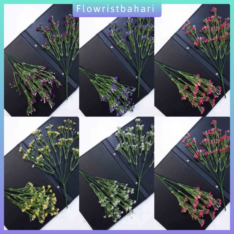 Dekorasi artificial bunga babybreath Dekorasi wedding pelaminan 1 Lusin