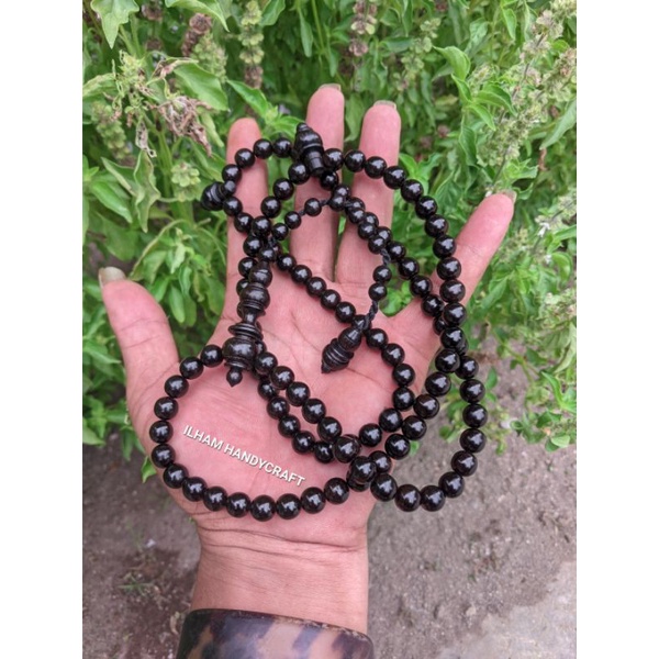 TASBIH MUSLIM GALIH KELOR HITAM KAYU BERTUAH NUSANTARA