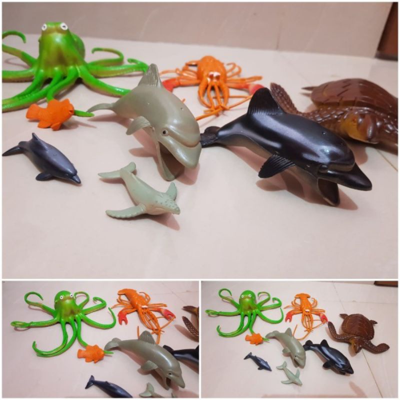 Mainan Hewan Laut Karet Ukuran Jumbo - Binatang Laut Sea Animal Anak