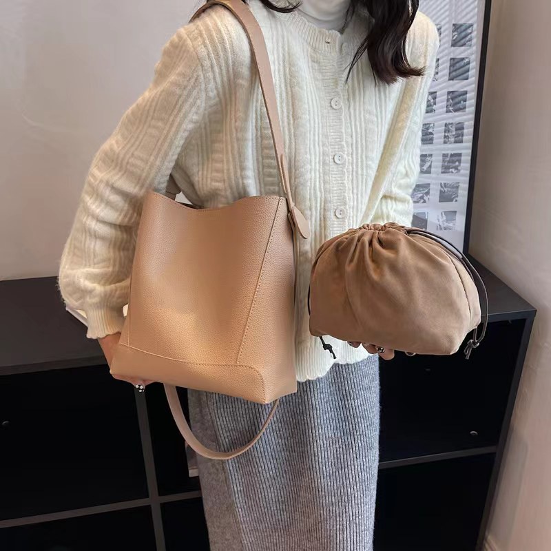 BJ60758 (2IN1) - BEIGE/BLACK/BROWN/KHAKI - TAS BAHU SHOULDERBAG SLEMPANG WANITA FASHION IMPORT MODIS ELEGAN TERMURAH TERLARIS TERBARU BAGSTORE JAKARTA TAS BATAM ZC0758