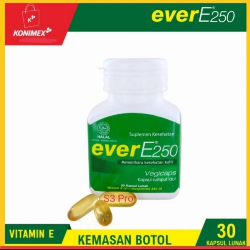 Jual Ever E Isi 30 Kapsul Vitamin E 250 Iu Shopee Indonesia 5460