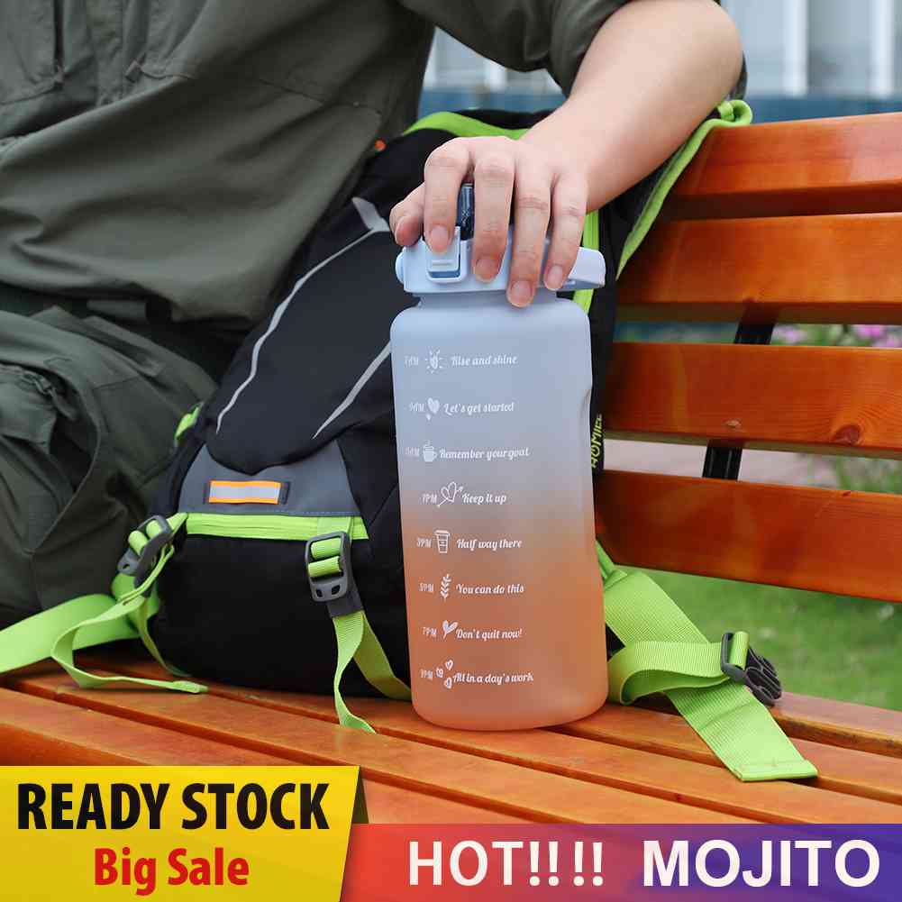 Botol Air Minum 2000ml Anti Bocor Dengan Penanda Waktu Untuk Olahraga Outdoor