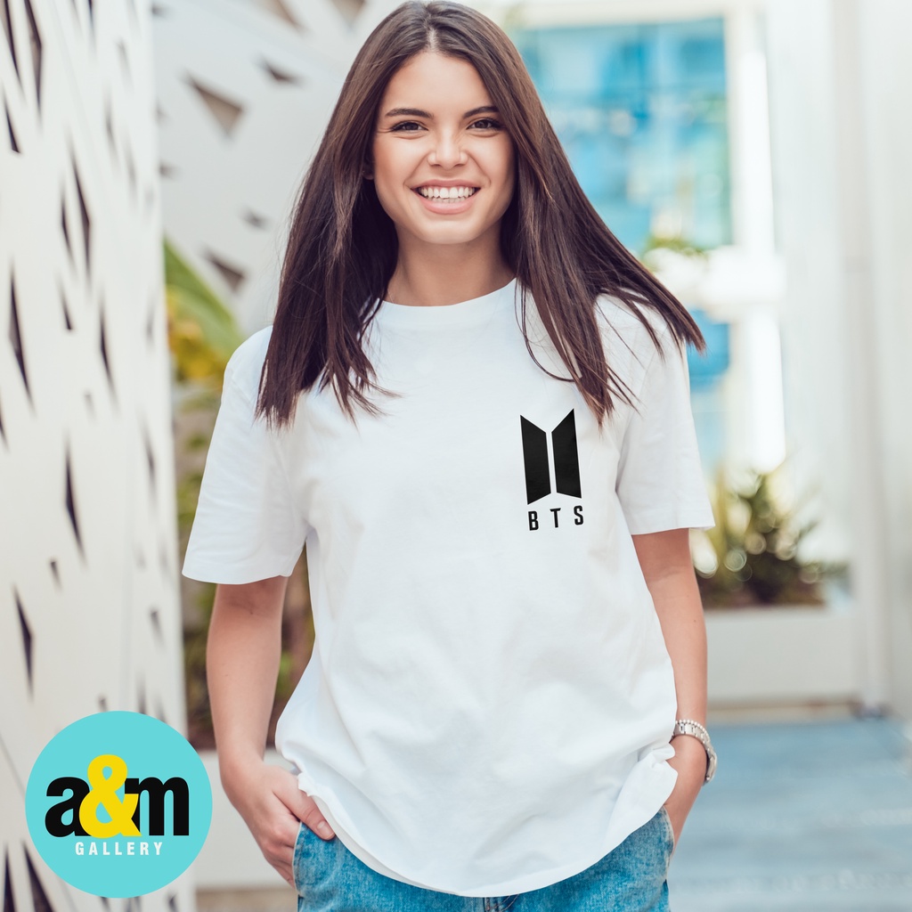 Kaos BTS Logo Bangtan Boys Kaos K-POP Unisex - A&amp;M