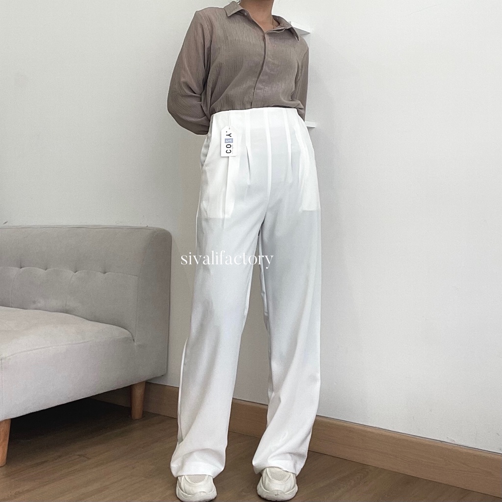 SIVALI Noel Pants - Celana Kulot Highwaist Wanita Kantor Formal / Casual