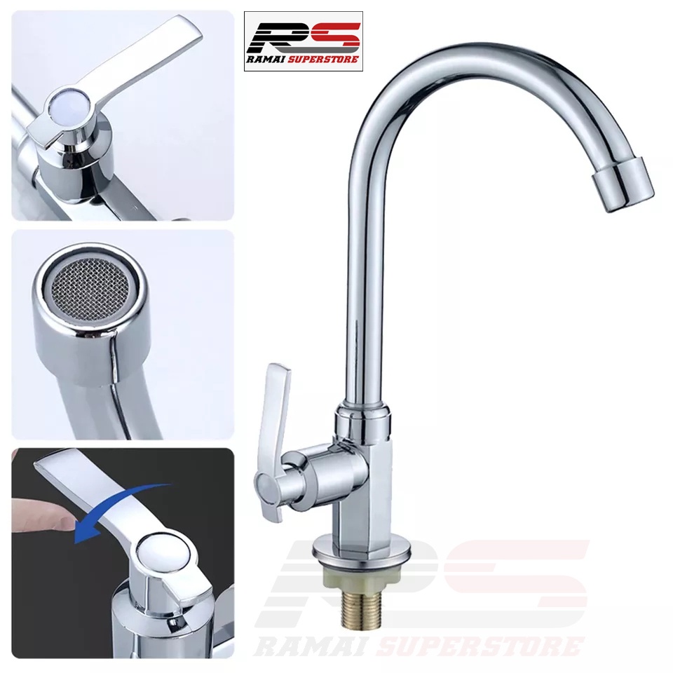 Keran Dapur Kran Cuci Piring Sink Stainless Meja