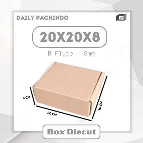 

Kardus/Dus/Box Pizza Diecut 20x20x8 Cm Coklat Polos