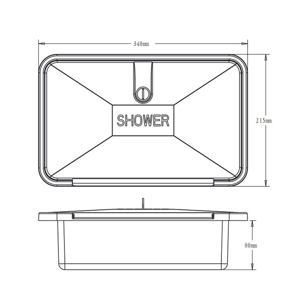 Preva RV External Shower Box Tahan Benturan Motorhome Boat RV Exterior Shower