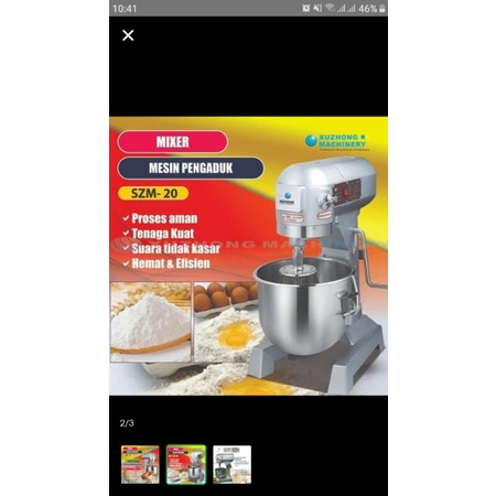 setand Mixer 20 liter / Mixer roti komersil / planetery mixer besar adonan roti 20 liter 5 kg ori ga