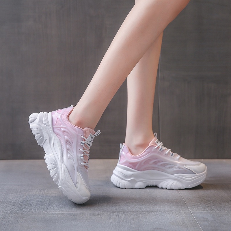 (FREE KAOS KAKI &amp; BOX) SN004 SEPATU SNEAKERS WANITA IMPORT KOREA FASHION