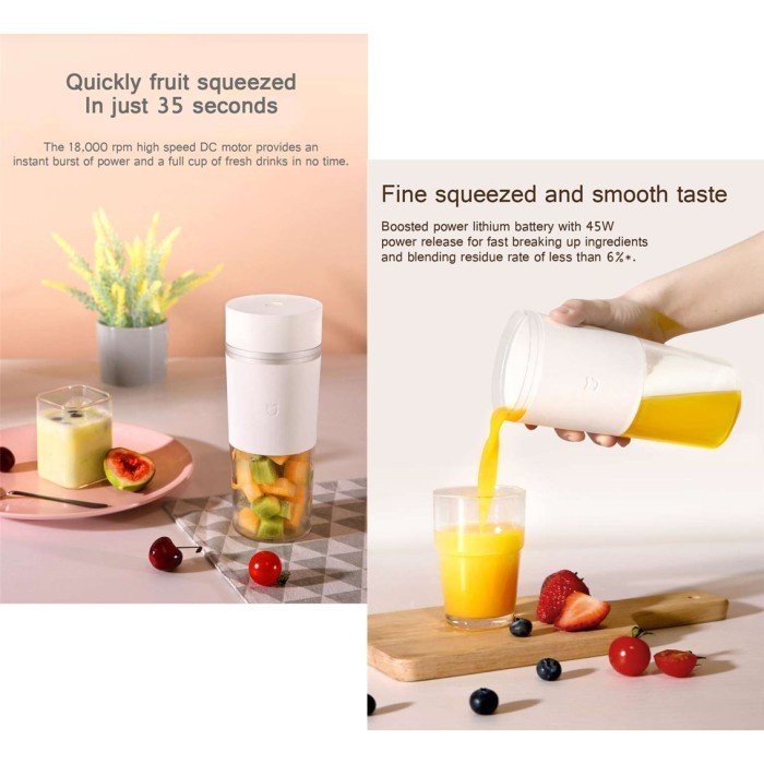 Mijia Portable Juicer Cup Mixer 300ml Electric Mini Blender Fruit IPX6