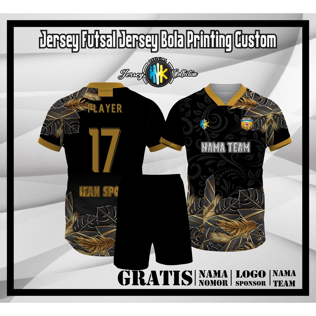 Jual Baju Jersey Futsal Printing Baju Jersey Sepak Bola Printing Terbaru Custom Free Nama Team