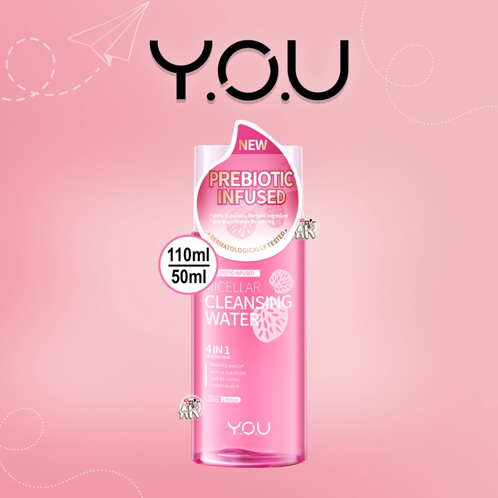 Y.O.U PREBIOTIC INFUSED MICELLAR CLEANSING WATER 4IN1 50ML-110ML