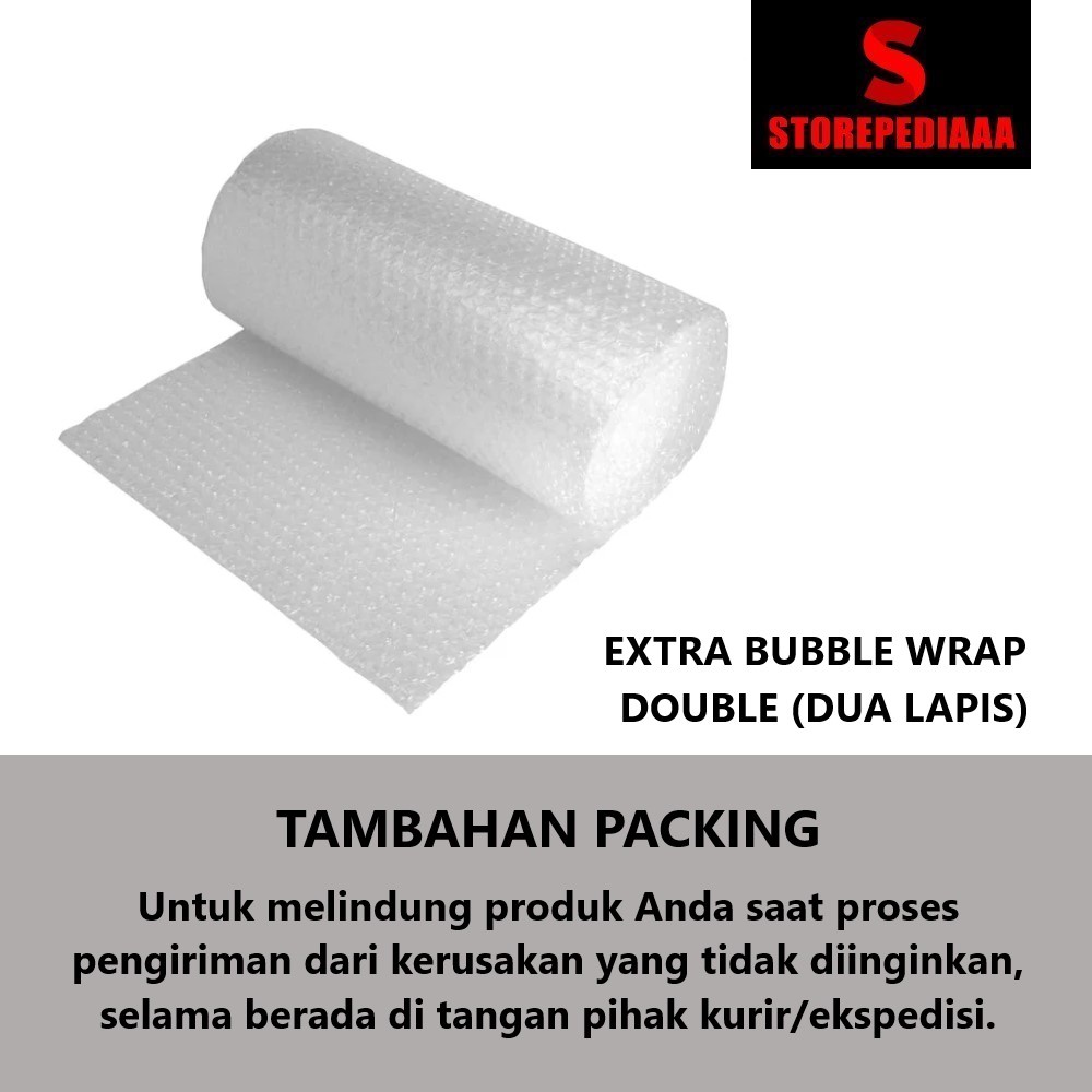 

Extra Packing Bubble Wrap Double Dua Lapis untuk Keamanan Paket Anda