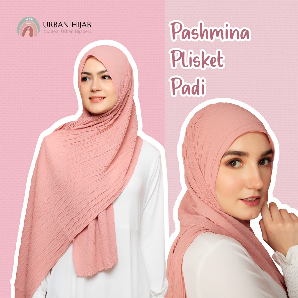 PASHMINA  PLISKET PADI ZIGZAG - ZAFRON BAMBU -PANJANG SYAR’i 185 x 75 PREMIUM CERUTY BABYDOLL ARABIA