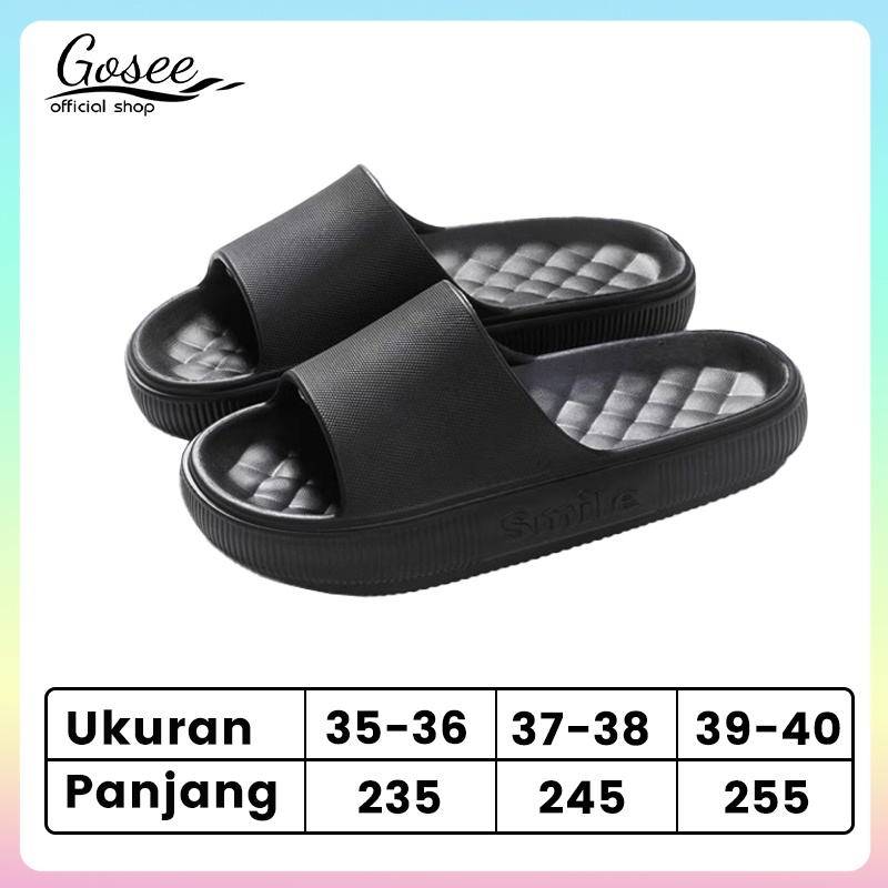 Sendal wanita dewasa model terbaru 2022 sandal Jelly wanita simpel Sandal kamar mandi rumah bagian bawah yang ekstra tebal dan lembut