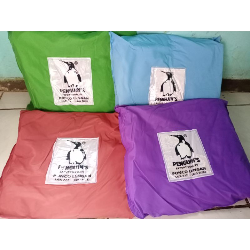 jas hujan Poncho Lengan Pinguin LGX 777 Big Size tanpa celana/RANDOM