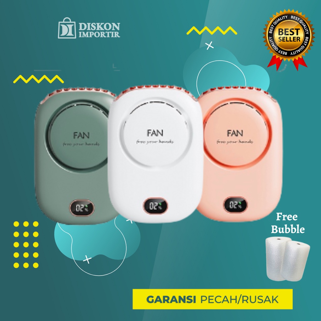 Alloet Kipas Angin Portable Model Kalung Leher Fan 2000mAh - DQ203