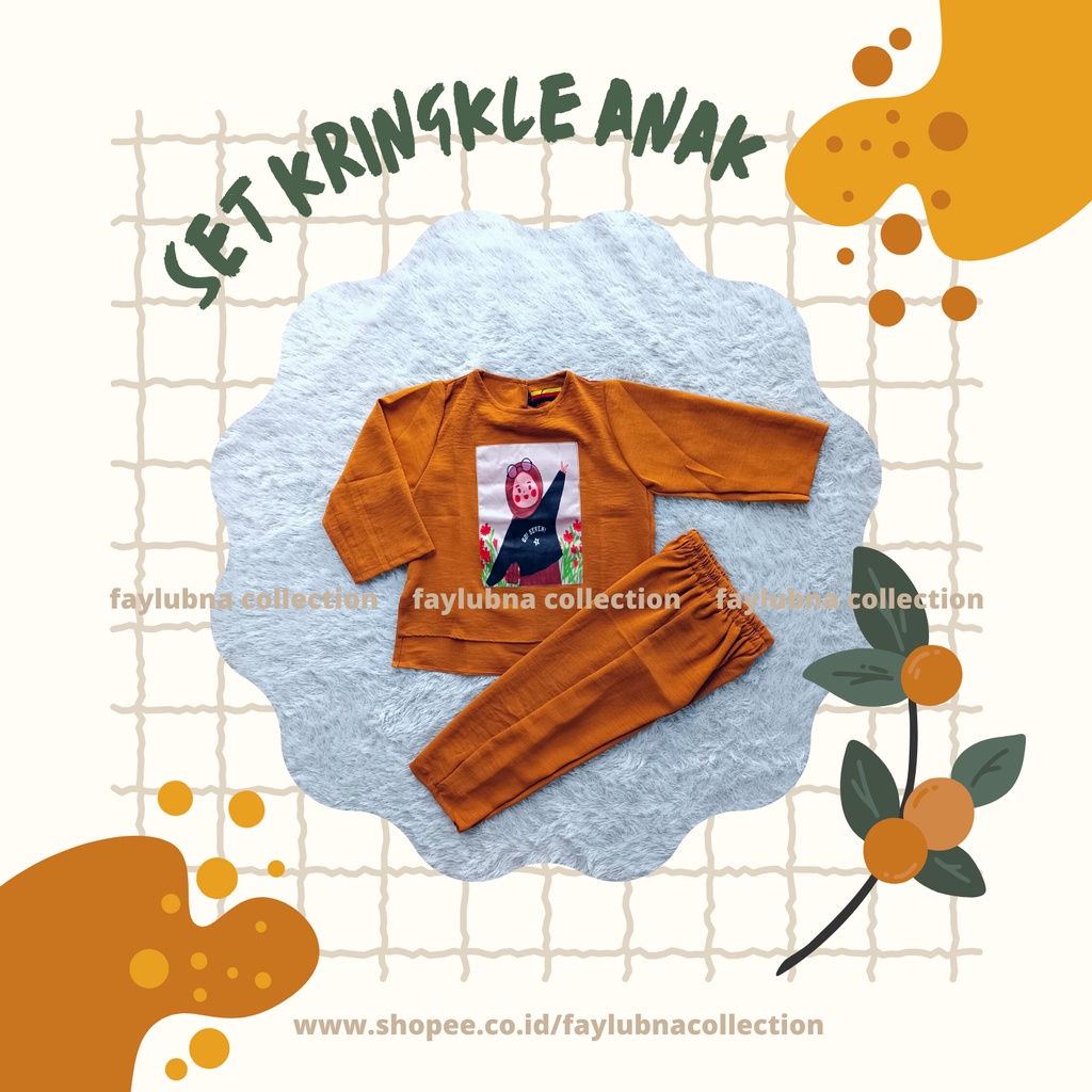 Setelan Kringkle Anak Terbaru / SET Kringkle Anak Viral / setelan anak tebaru