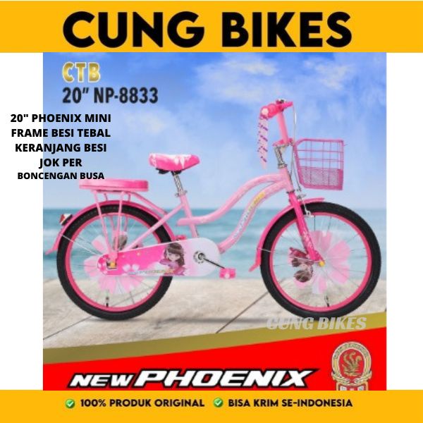 Sepeda Mini Perempuan PHOENIX 8833- 20Inch &amp; 8820- 24, 26 Inch dengan keranjang