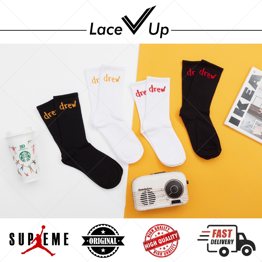 Kaos Kaki Drew House x Justin Bieber Scribble Socks