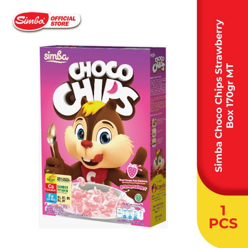 Simba choco chips strawberry box 170 gram