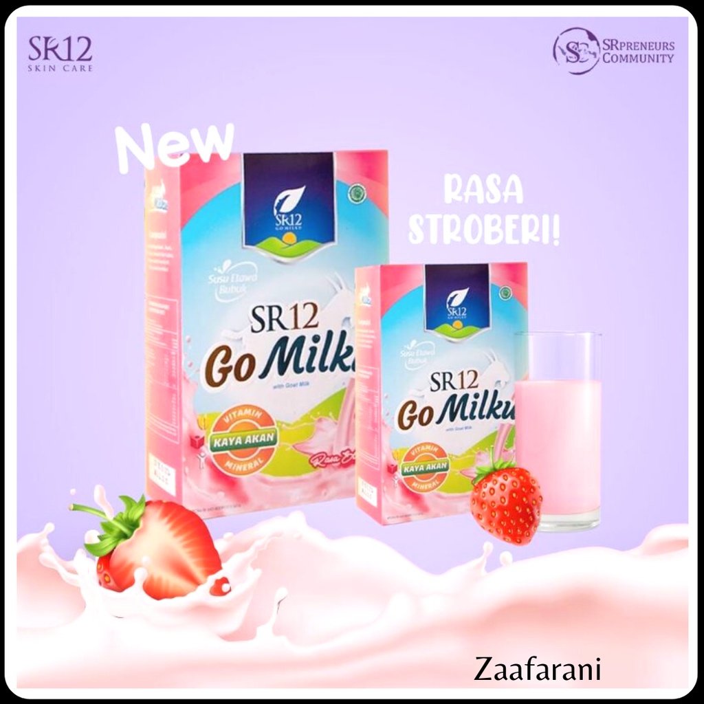 

Go Milku SR12 Susu Kambing Etawa Susu Bubuk Strawberry Bpom & Halal