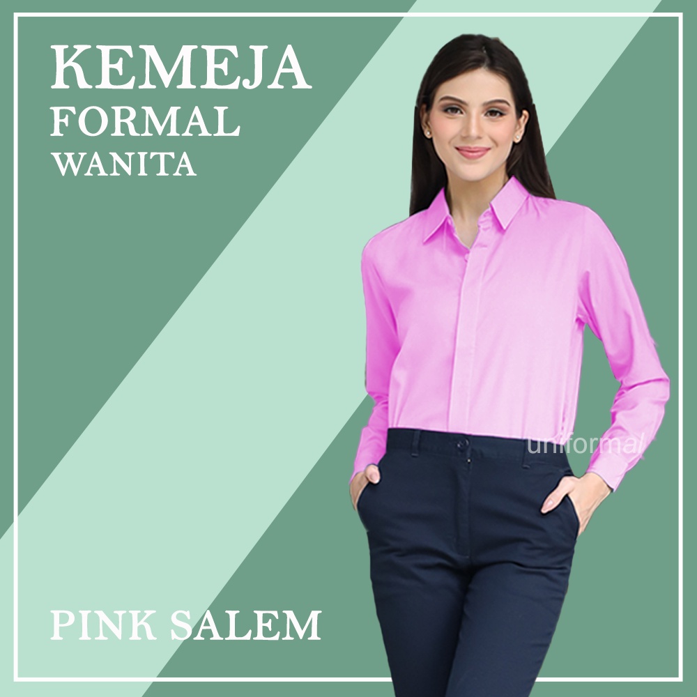 Kemeja Formal Wanita Lengan Panjang Kantor Kerja, Atasan BIG SIZE JUMBO OVERSIZE / Shirt Cewek / Hem Cewe Kantoran Ld 120 130 / polos Putih Hitam Navy Biru Muda Abu Muda Abu Tuca / termurah / Nikahan / Wisuda / Casual Cotton Katun Premium