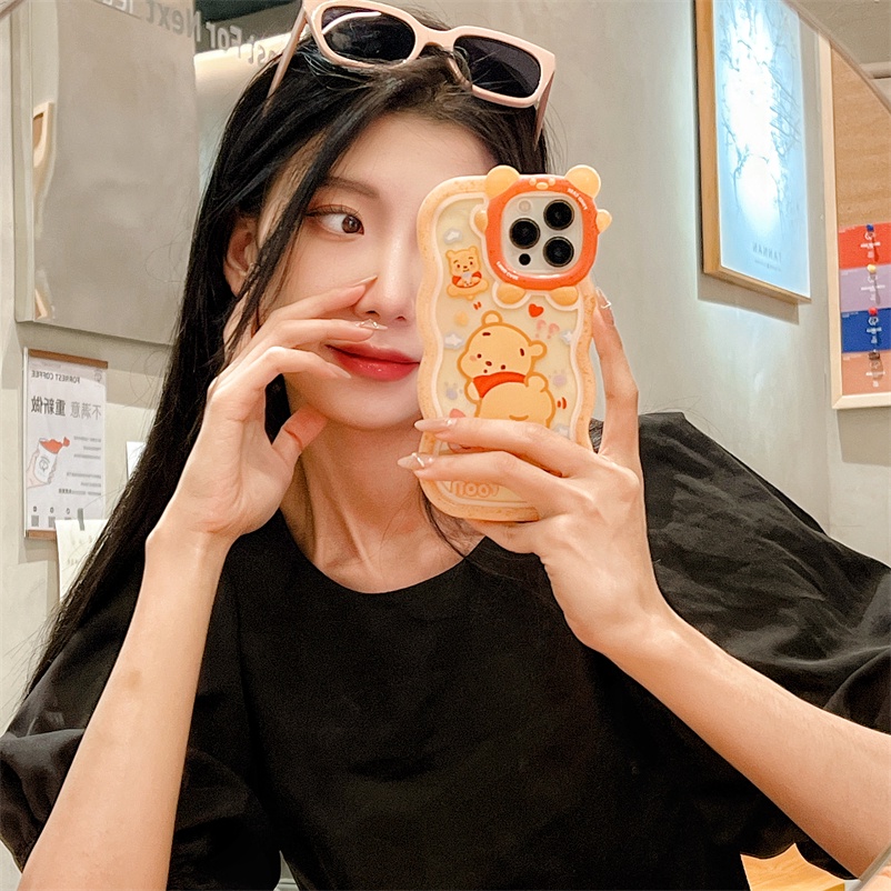 Soft Case Pelindung Motif Kartun Beruang Monster Untuk iPhone 14 13 12 11 Pro Max X Xr Xs Max 7 8 6 6s Plus