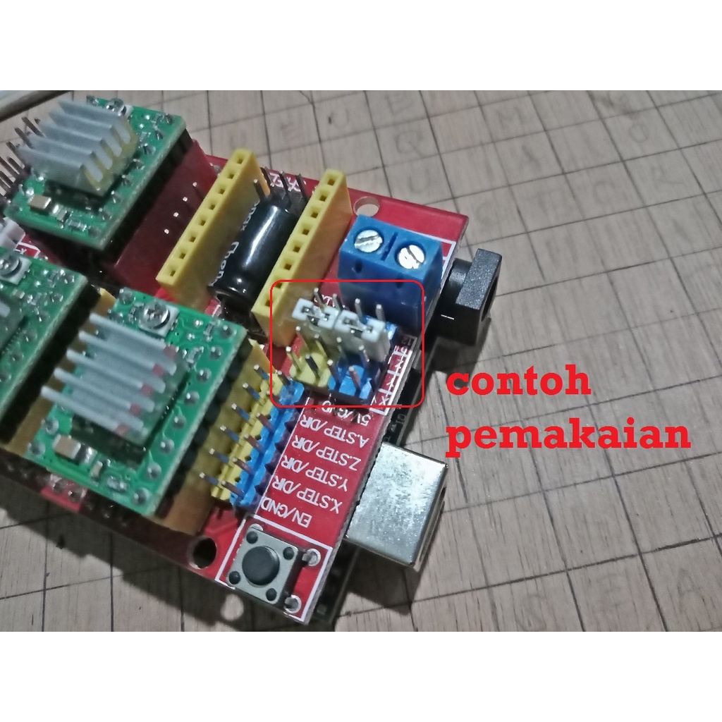 [HAEBOT] Mini Jumper Short 2.54 mm 2 Pin 1 Buah Elektronika DIY Konektor Board 10 Buah Penghubung