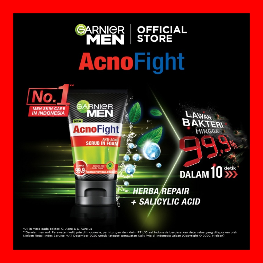 GARNIER MEN ACNO FIGHT SCRUB IN FOAM