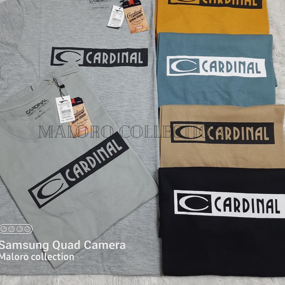 ➧➣✩✸ CARDINAL Kaos Pria branded jumbo oversize M L XL XXL XXXL/3XL bahan katun/cotton combed premium