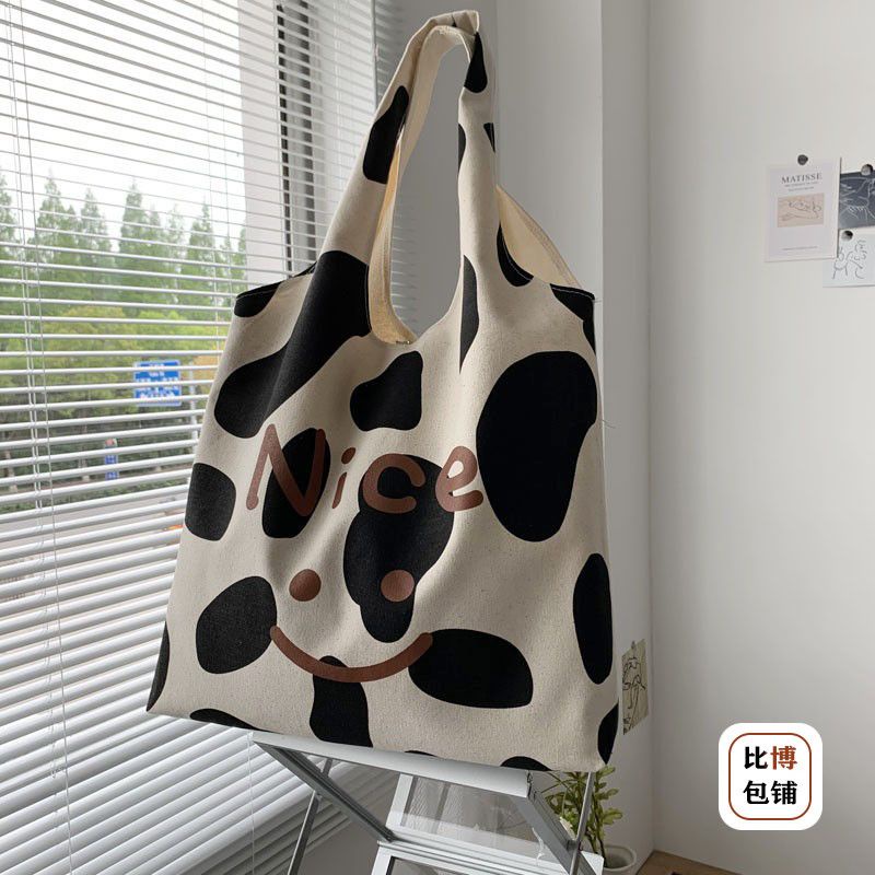 ♂✽✘Tas Sera Wanita 2021 Baru Tas Kanvas Siswa Wanita Versi Korea Tas Bahu Kapasitas Besar Tas Sekolah All-Match Tote Bag